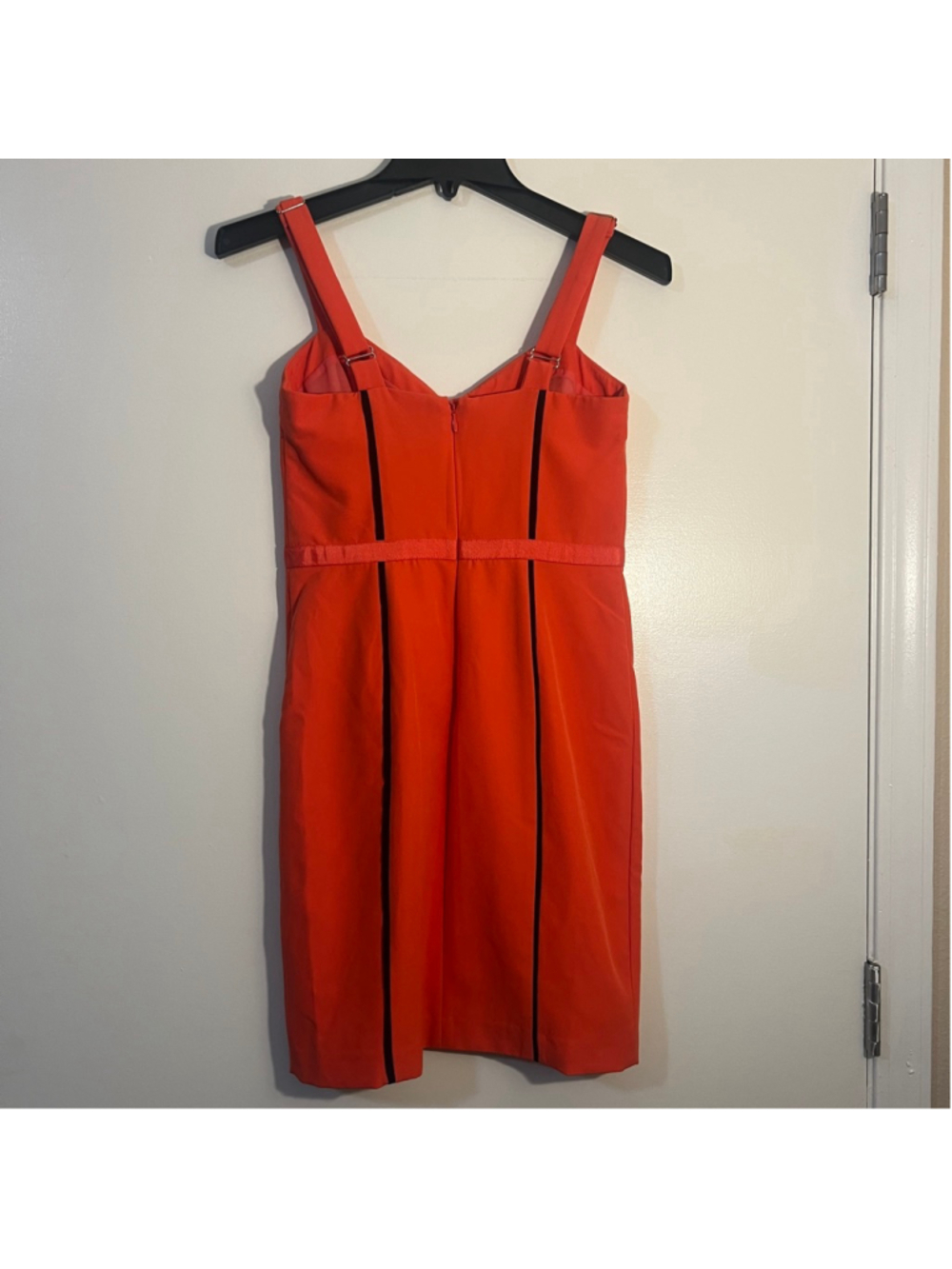 Rebecca Minkoff Orange Sheath Dress Size 0 Adjustable Straps - Picture 4 of 8